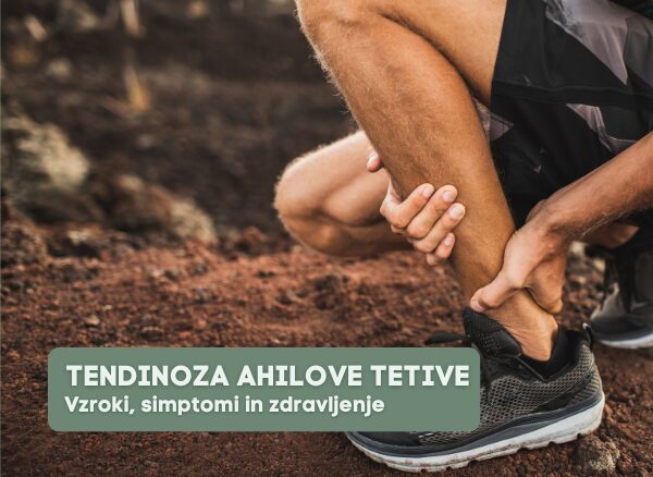 Tendinoza ahilove tetive - bolečina pri tekačih Tekač z bolečino v ahilovi tetivi drži gležanj - tendinoza ahilove tetive simptomi in zdravljenje